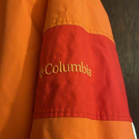 Columbia Brand Omni Shield Windbreaker Rain Jacket Women's Large Orange - Picture 2 of 11